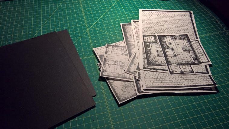 Buildings printed out and cut down to size with a margin. At this point you can apply two coats of lacquer.