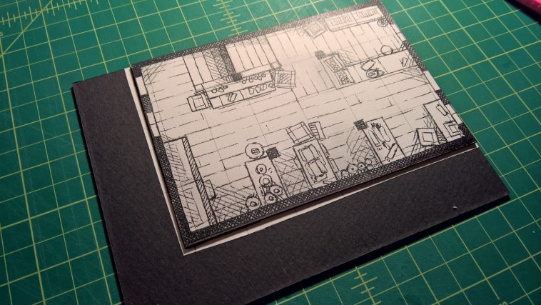 Using one floor as a guide to cutting the others ensures they are all exactly the same size.